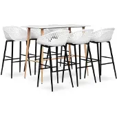 vidaXL 7-delige Barset wit