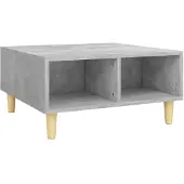 vidaXL Salontafel 60x60x30 cm bewerkt hout betongrijs