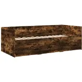vidaXL Slaapbank met lades zonder matras 100x200 cm gerookt eikenkleur