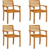 vidaXL Tuinstoelen 4 st 59x55x85 cm massief acaciahout