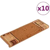 vidaXL Trapmatten zelfklevend 10 st 65x21x4 cm beige