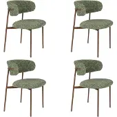 Housecraft living Claes Eetkamerstoelen Gemêleerd Groen - Set van 4