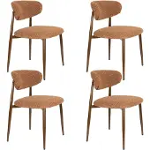 Housecraft living Noor Eetkamerstoelen Terracotta - Set van 4