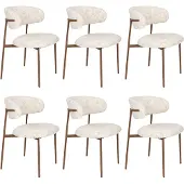 Housecraft living Claes Eetkamerstoelen Gemêleerd Off-White - Set van 6
