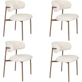 Housecraft living Claes Eetkamerstoelen Gemêleerd Off-White - Set van 4