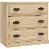 vidaXL Dressoir 70x35,5x67,5 cm bewerkt hout sonoma eikenkleurig
