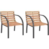 vidaXL Tuinstoelen, 2 stuks, hout
