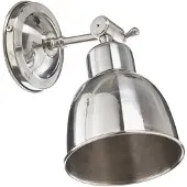 Euluna Wandlamp Emoti, dimbaar, chroom / zilver, Woon-/ Eetkamer, metaal, Industrieel design, wandlamp