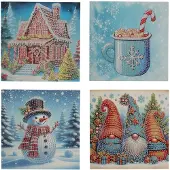 Unbekkant Diamond Painting Winterkaarten /4