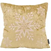 NOVÉE Sierkussen velvet gold crystal | 45 x 45 cm | fluweel/polyester