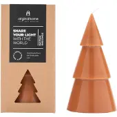 Original Home kerstboom kaars Cognac groot - Kerstkaarsen - KokoswasPalmolie - Ø 7,5 centimeter x 15 centimeter