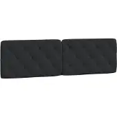 vidaXL Hoofdbordkussen 180 cm fluweel zwart