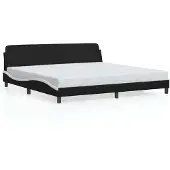 vidaXL Bedframe "Dover" kunstleer zwart en wit 200x200 cm