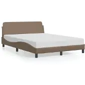 vidaXL Bedframe "Dover" kunstleer cappuccinokleurig 140x200 cm