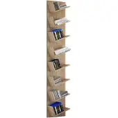 Hioshop Lansi Maxi wandkast Wandbevestiging met 8 schuine plankenSonoma eiken decor.