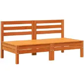 vidaXL Corner Sofa 2 st 2-zits Solid pine wood Wasbruin Large