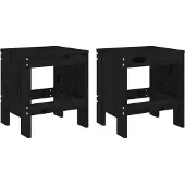 vidaXL Tuinstoelen, 2 stuks, zwart, 40x36x45 cm, massief grenenhout