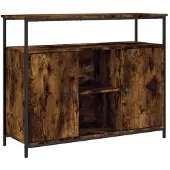 vidaXL Dressoir 100x35x80 cm bewerkt hout gerookt eikenkleurig