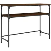 vidaXL Wandtafel 100x35,5x75 cm bewerkt hout bruin eikenkleur