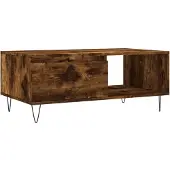 vidaXL Salontafel 90x50x36,5 cm bewerkt hout gerookt eikenkleurig
