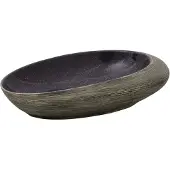 vidaXL Opzetwasbak ovaal 59x40x14 cm keramiek paars en grijs