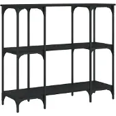 vidaXL Wandtafel 102x35x90 cm bewerkt hout zwart