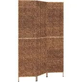 vidaXL Kamerscherm met 3 panelen 122x180 cm waterhyacint bruin