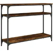 vidaXL Wandtafel 100x29x75 cm bewerkt hout gerookt eikenkleurig