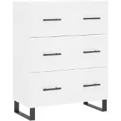 vidaXL Dressoir 69,5x34x90 cm bewerkt hout wit