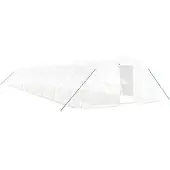 vidaXL Tuinkas met stalen frame 100 m² 20x5x2,3 m wit