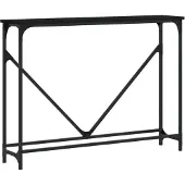 vidaXL Wandtafel 102x22,5x75 cm bewerkt hout zwart