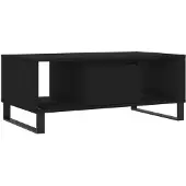 vidaXL Salontafel 90x50x36,5 cm bewerkt hout zwart