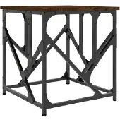 vidaXL Salontafel 45x45x47,5 cm bewerkt hout bruin eikenkleur