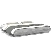 vidaXL Bedframe bewerkt hout grijs sonoma eikenkleurig 200x200 cm