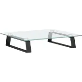 vidaXL Monitorstandaard 40x35x8 cm gehard glas en metaal zwart