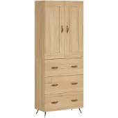 vidaXL Hoge kast 69,5x34x180 cm bewerkt hout sonoma eikenkleurig