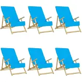 vidaXL Strandhanddoeken 6 st 400 g/m² 60x135 cm stof turquoise