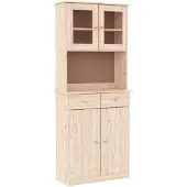 vidaXL Hoge kast ALTA 77x35x188 cm massief grenenhout