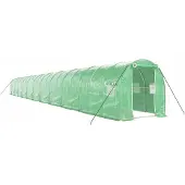 vidaXL Tuinkas met stalen frame 44 m² 22x2x2 m groen
