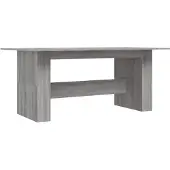 vidaXL Eettafel 180x90x76 cm bewerkt hout grijs sonoma eikenkleurig