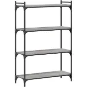 vidaXL Boekenkast 4-laags 80x30x120 cm bewerkt hout grijs sonoma