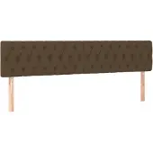 vidaXL Hoofdborden 200x7x78/88 cm stof donkerbruin