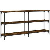 vidaXL Wandtafel 150x29x75 cm bewerkt hout gerookt eikenkleurig