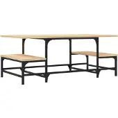 vidaXL Salontafel 100x50,5x40 cm bewerkt hout sonoma eikenkleurig