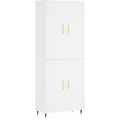 vidaXL Hoge kast 69,5x34x180 cm bewerkt hout wit