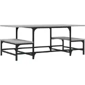 vidaXL Salontafel 100x50,5x40 cm bewerkt hout grijs sonoma