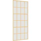 vidaXL Schuifdeur 90x205 cm mat ESG-glas en aluminium goudkleurig