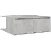 vidaXL Salontafel 80x80x31 cm bewerkt hout betongrijs