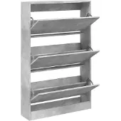 vidaXL Schoenenkast 80x21x125,5 cm bewerkt hout betongrijs
