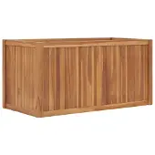 vidaXL Plantenbak verhoogd 100x50x50 cm massief teakhout